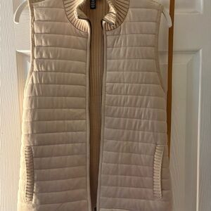 Jones New York Beige Quilted Vest